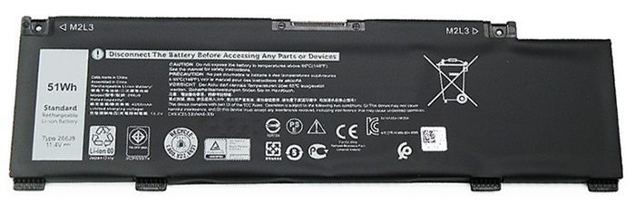 Erstatte Bærbar Batteri til Dell M4GWP Erstatte Bærbar Batteri Dell til M4GWP
