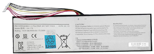 Erstatte Bærbar Batteri til GIGABYTE GX-17S Erstatte Bærbar Batteri GIGABYTE til GX-17S