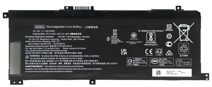 Erstatte Bærbar Batteri til hp ENVY-X360-15-ds0000nc Erstatte Bærbar Batteri hp til ENVY-X360-15-ds0000nc