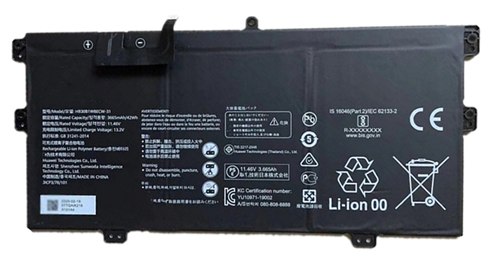 Erstatte Bærbar Batteri til HUAWEI HB30B1W8ECW-31 Erstatte Bærbar Batteri HUAWEI til HB30B1W8ECW-31