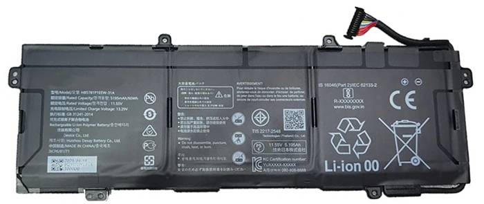 Erstatte Bærbar Batteri HUAWEI  til MateBook-14S--i7-Series 
