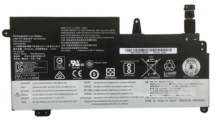 Erstatte Bærbar Batteri til LENOVO Thinkpad-New-S2 Erstatte Bærbar Batteri LENOVO til Thinkpad-New-S2