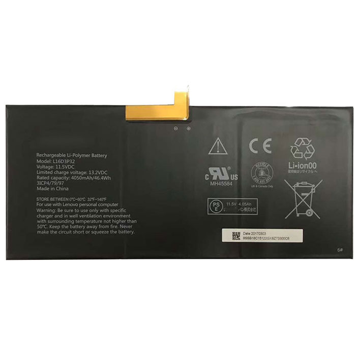 Erstatte Bærbar Batteri til LENOVO L16D3P32 Erstatte Bærbar Batteri LENOVO til L16D3P32