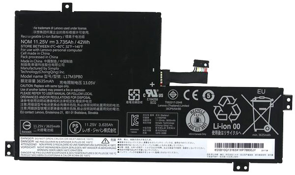Erstatte Bærbar Batteri LENOVO  til L17L3PB0 