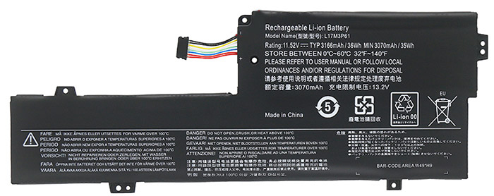 Erstatte Bærbar Batteri til LENOVO L17M3P61 Erstatte Bærbar Batteri LENOVO til L17M3P61