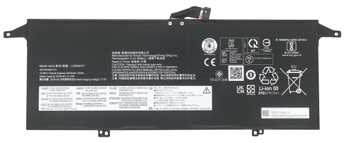 Erstatte Bærbar Batteri til LENOVO ThinkBook-Plus-G2-ITG-20WH001FAU Erstatte Bærbar Batteri LENOVO til ThinkBook-Plus-G2-ITG-20WH001FAU