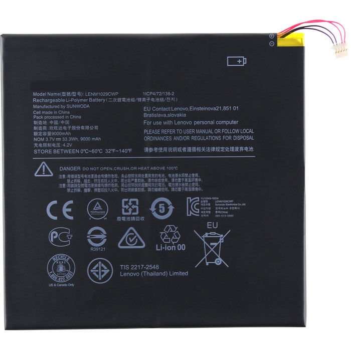 Erstatte Bærbar Batteri LENOVO  til Miix-310-10ICR-(80SG001FUS-) 